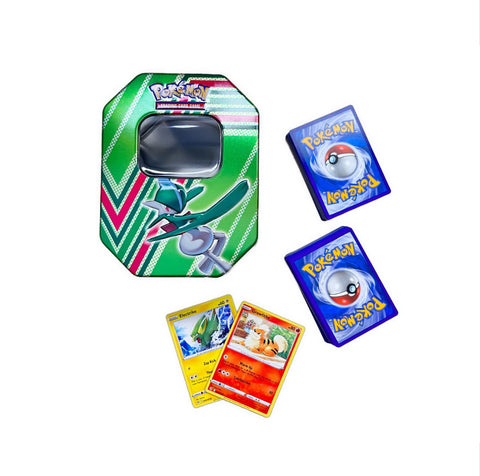 100 stk. Pokemon kort + Tom Tin Boks
