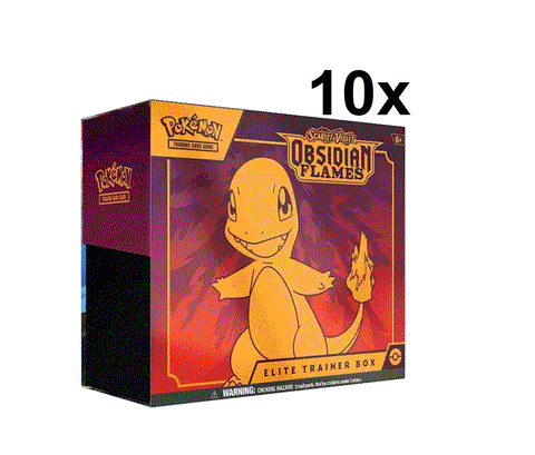 10x Obsidian Flames - Elite Trainer Box - MtgwebshopDK