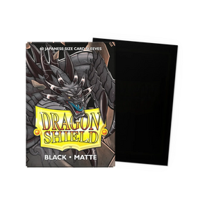 Dragon Shield Black - Matte Sleeves - Japanese Size 60ct