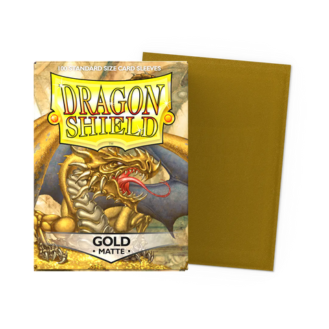 Dragon Shield - Gold - Matte Sleeves - Standard Size 100ct