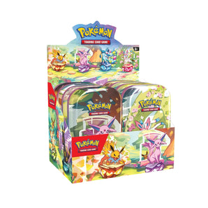 Prismatic Evolutions Mini Tin Display (8x tins)